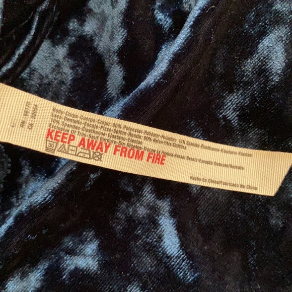 Intimately by Free People | Viper Crushed Velvet Chemise Mini Dress Blue (XS) - Picture 10 of 16